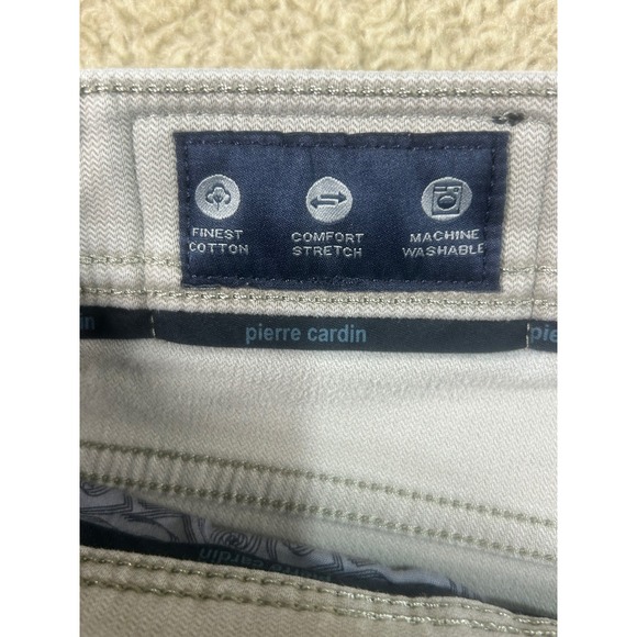 Pierre Cardin Mens PC Lyon Tapered Fit Light Grey Cotton Stretch Pants 42x32 - Picture 5 of 10